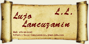 Lujo Lančužanin vizit kartica